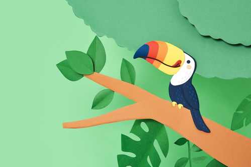 3D立體廣告中的動物叢林紙工藝品設(shè)計(jì) 創(chuàng)意與自然共舞